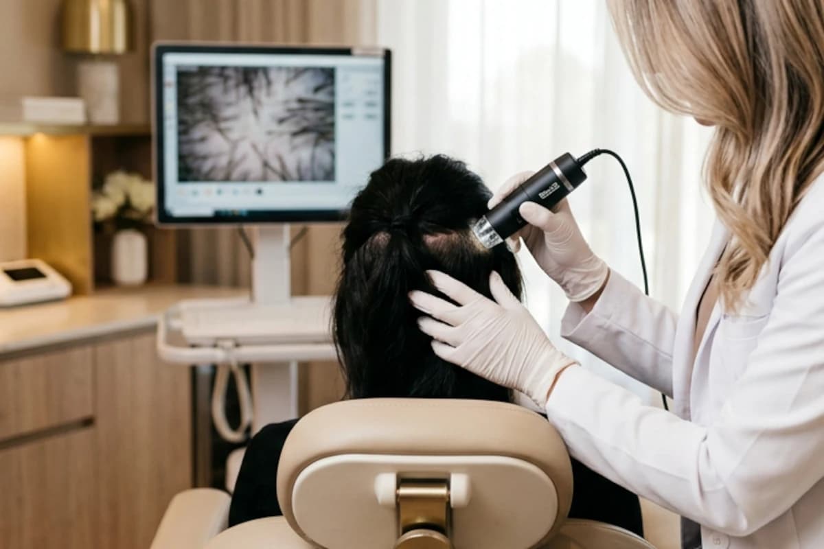 Protocolo de análise capilar com tricoscópio