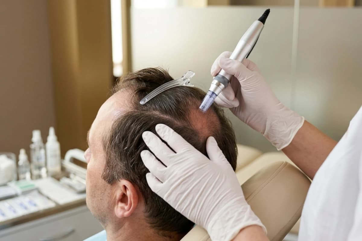 Protocolo de microagulhamento no couro cabeludo